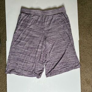 LOGO Lounge by Lori Goldstein Womens Stretch Long Shorts Lavender Purple Size LG